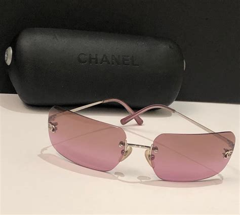 chanel pink rimless gradient sunglasses|Sunglasses .